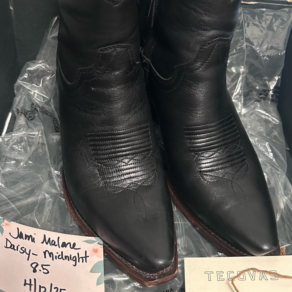 Tecovas DAISY boots in Midnight calfskin womens's 8.5